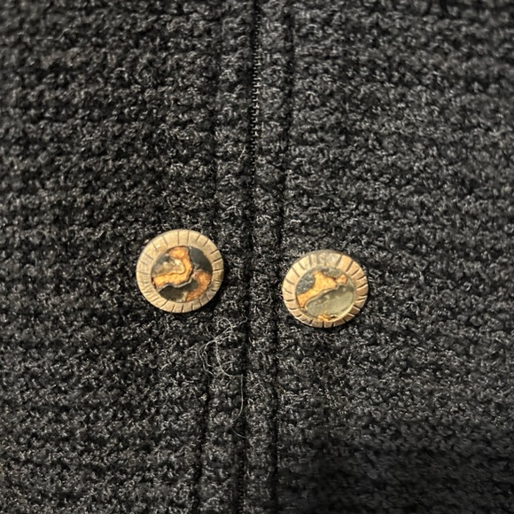 St. John Couture by Marie Gray Black Tweed Crop Sweater Jacket Cheetah Collar 2 - Picture 2 of 11